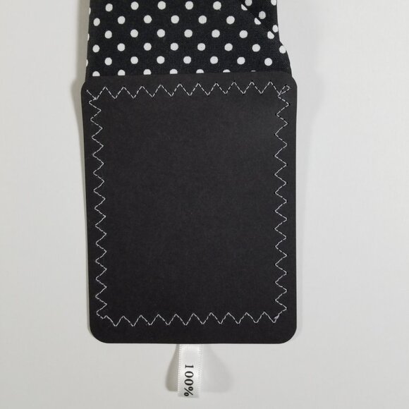 New - Black Polka Dot Pre-Folded Pocket Square Handkerchief Insert - Picture 4 of 6